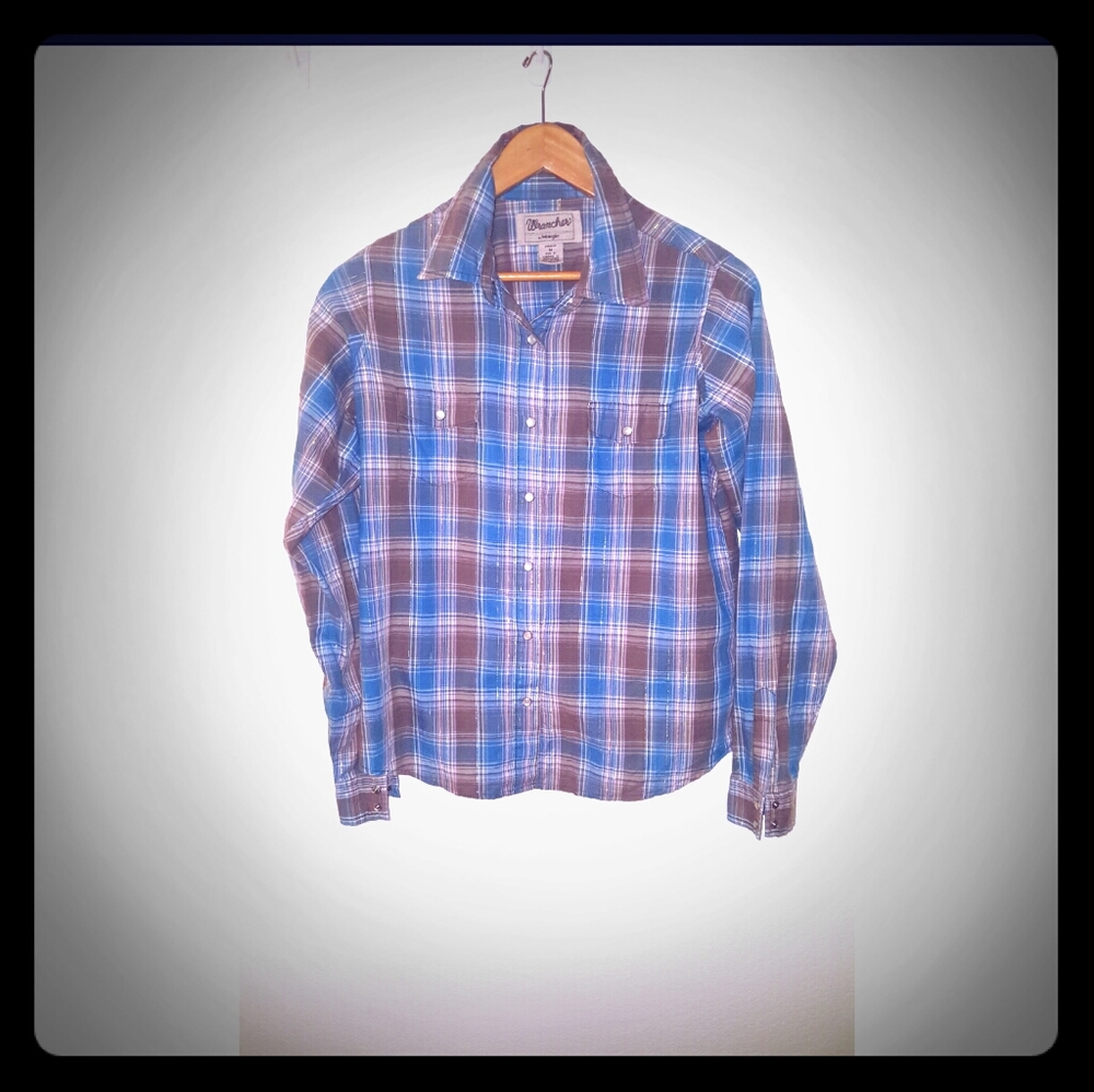 Plaid Western Wrangler wear button down
